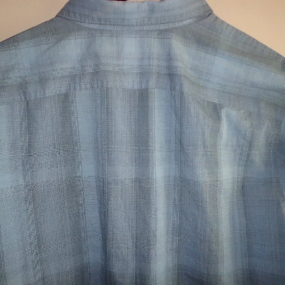 NWOT An Original Penguin by Munsingwear Button Down Blue Plaid Shirt XL/TG/EG - Picture 5 of 14